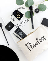 Flawless Cotton Canvas Cosmetic Bag by The Cotton & Canvas Co.