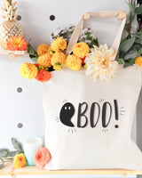 Boo! Halloween Cotton Canvas Tote Bag by The Cotton & Canvas Co.