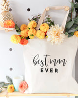 Best Mom Ever Cotton Canvas Tote Bag by The Cotton & Canvas Co.