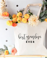 Best Grandma Ever Cotton Canvas Tote Bag by The Cotton & Canvas Co.