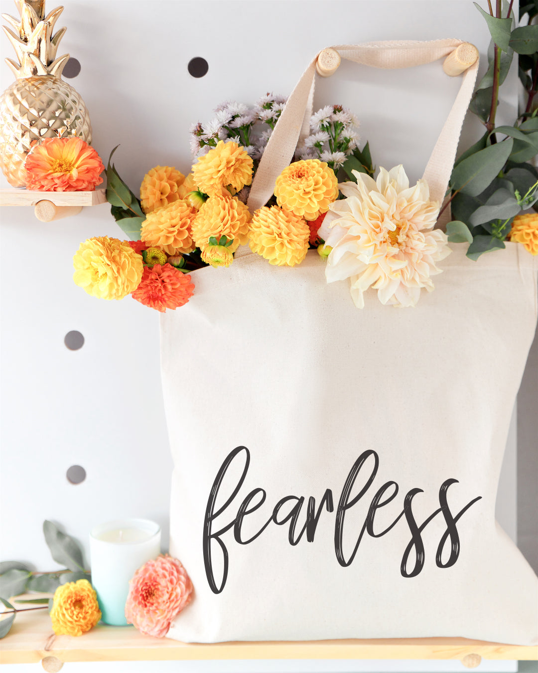 Fearless Gym Cotton Canvas Tote Bag by The Cotton & Canvas Co.