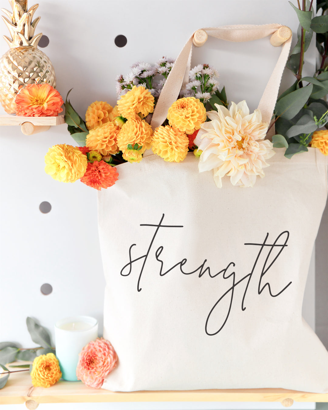 Strength Gym Cotton Canvas Tote Bag by The Cotton & Canvas Co.