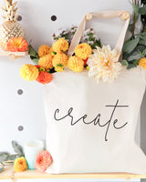 Create Gym Cotton Canvas Tote Bag by The Cotton & Canvas Co.