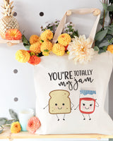 You're Totally My Jam Cotton Canvas Tote Bag by The Cotton & Canvas Co.