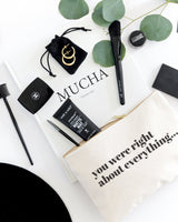 You Were Right About Everything Cotton Canvas Cosmetic Bag by The Cotton & Canvas Co.