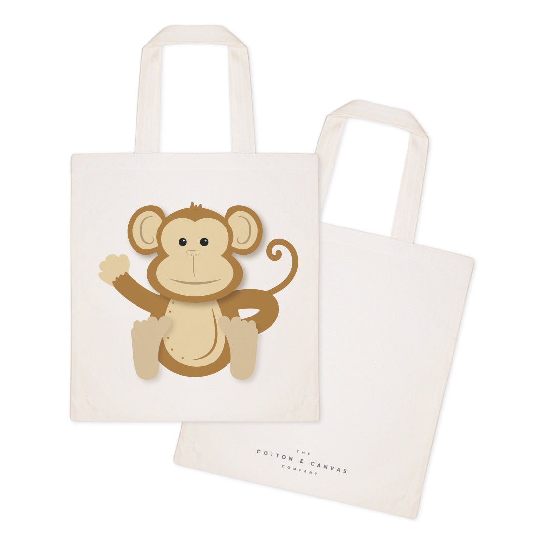 Monkey Cotton Canvas Tote Bag by The Cotton & Canvas Co.