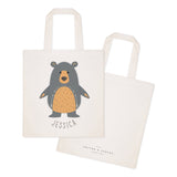 Personalized Name Bear Cotton Canvas Tote Bag by The Cotton & Canvas Co.