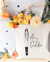 Stay Golden Cotton Canvas Tote Bag by The Cotton & Canvas Co.