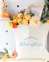 Nothing but Blue Skies Cotton Canvas Tote Bag by The Cotton & Canvas Co.