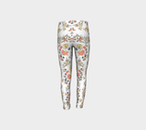 Oriental Pink flower Leggings by Stardust