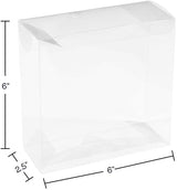 Clear Plastic Gift Boxes 6"X6"X2.5" 16 pack by Hammont