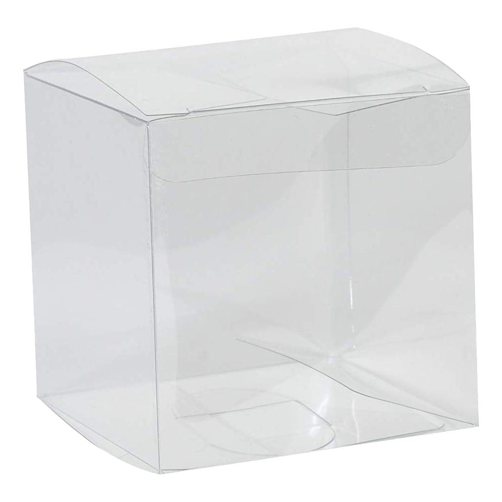 Clear Plastic Gift Boxes 2"X2"X2" 48 Pack by Hammont