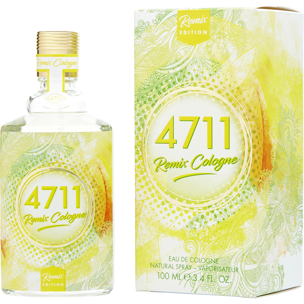 4711 REMIX COLOGNE by 4711 - EAU DE COLOGNE SPRAY 3.4 OZ (2020 LEMON LIMITED EDITION) - Unisex