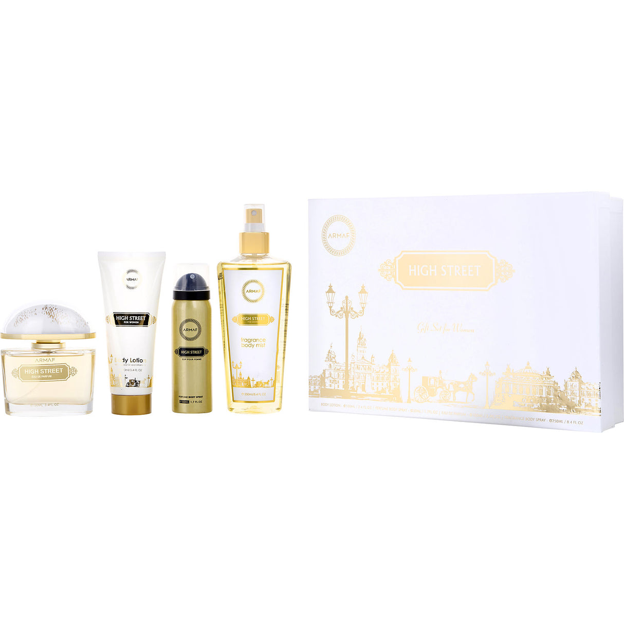 ARMAF HIGH STREET by Armaf - EAU DE PARFUM SPRAY 3.4 OZ & BODY LOTION 3.4 OZ & BODY SPRAY 8.4 OZ & BODY SPRAY 1.7 OZ - Women