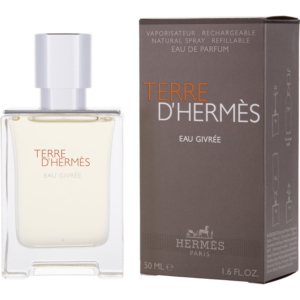 TERRE D'HERMES EAU GIVREE by Hermes - EAU DE PARFUM REFILLABLE SPRAY 1.7 OZ - Unisex