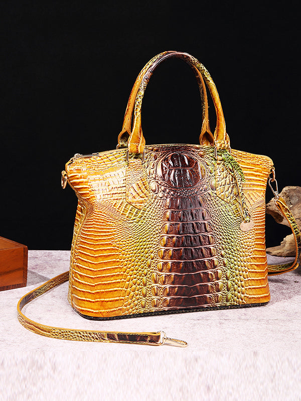 Alligator Print Pleated Split-Joint Bags Handbags by migunica