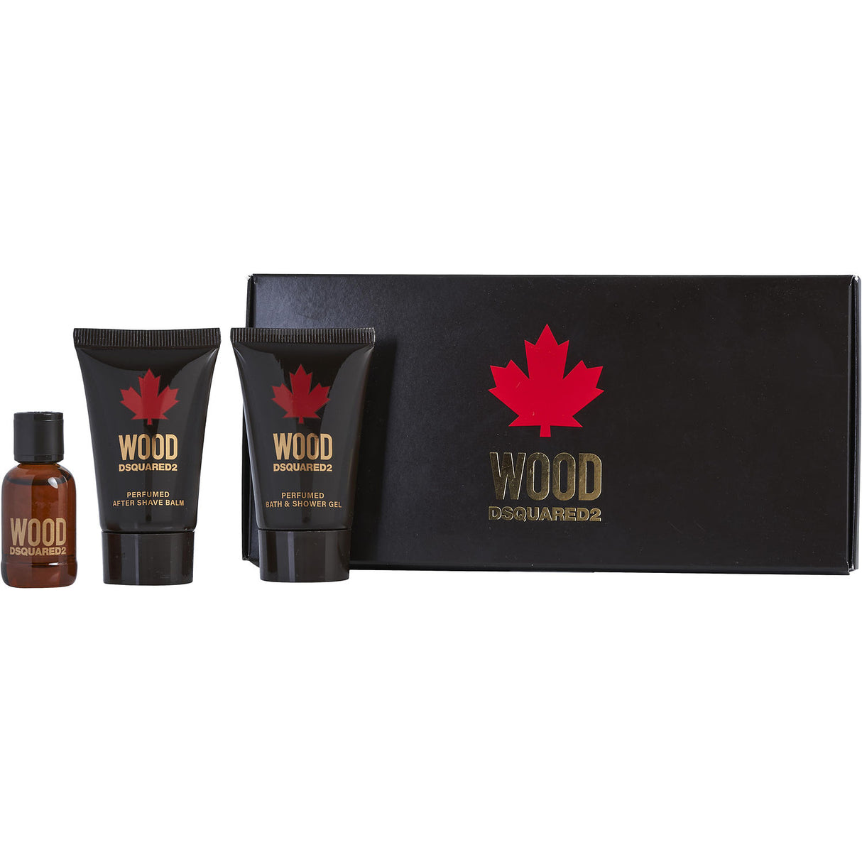 DSQUARED2 WOOD by Dsquared2 - EDT SPRAY 0.17 OZ & AFTERSHAVE BALM 0.8 OZ & SHOWER GEL 0.8 OZ - Men