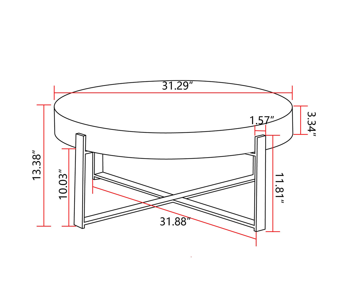 Modern Retro Splicing Round Coffee Table by Blak Hom