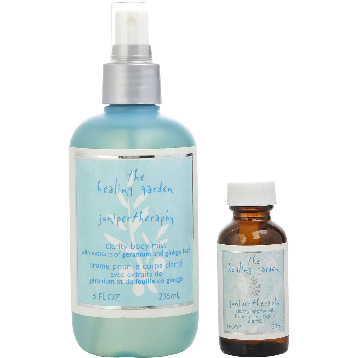 HEALING GARDEN VARIETY by Coty - 2 PIECE SET JUNIPER CLARITY BODY MIST 8 OZ & CLARITY AROMA 1 OZ - Women