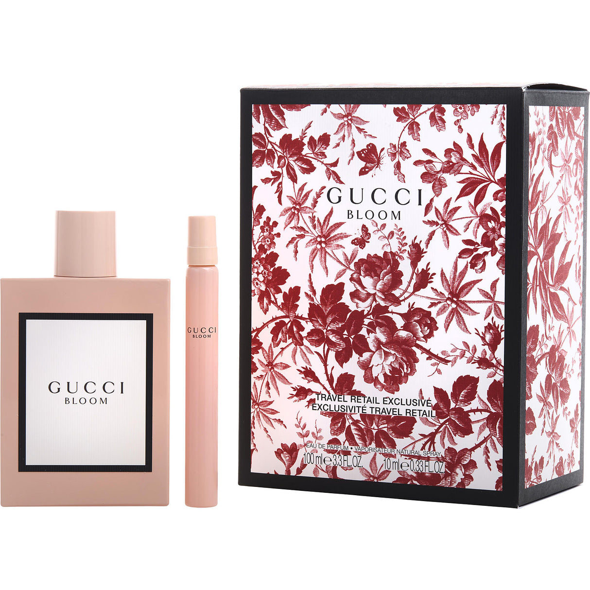 GUCCI BLOOM by Gucci - EAU DE PARFUM SPRAY 3.3 OZ & EAU DE PARFUM SPRAY 0.33 OZ MINI - Women