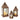 Classic Brown Metal Lantern (Set of 3)