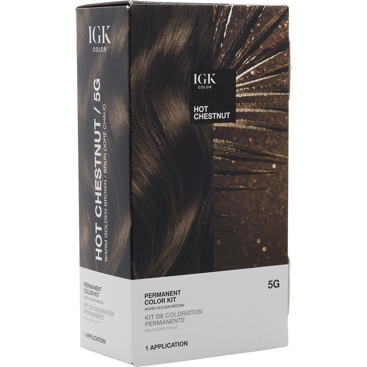 IGK by IGK - PERMANENT COLOR KIT - 5G HOT CHESTNUT (WARM GOLDEN BROWN) - Unisex