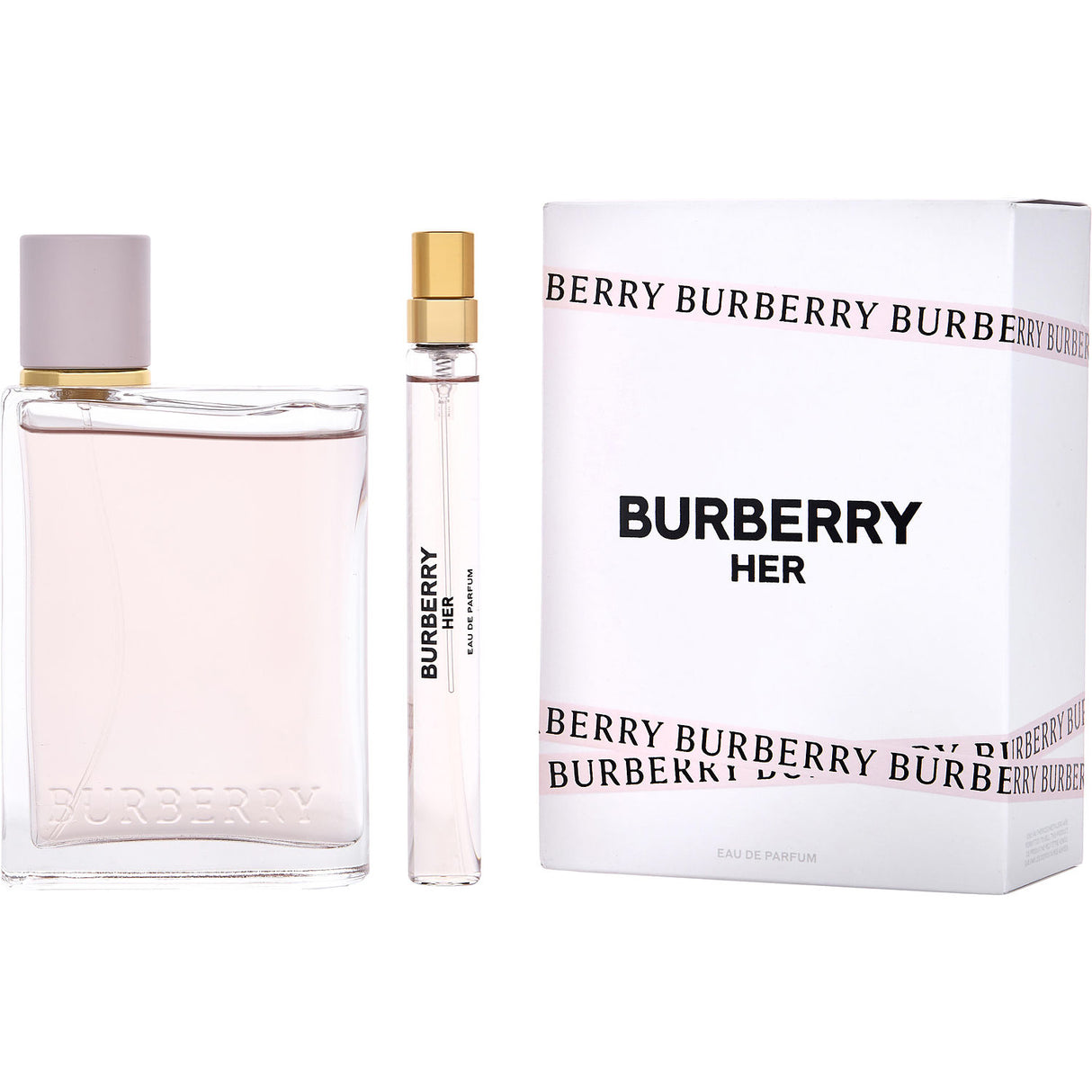 BURBERRY HER by Burberry - EAU DE PARFUM SPRAY 3.3 OZ & EAU DE PARFUM SPRAY 0.33 OZ MINI - Women