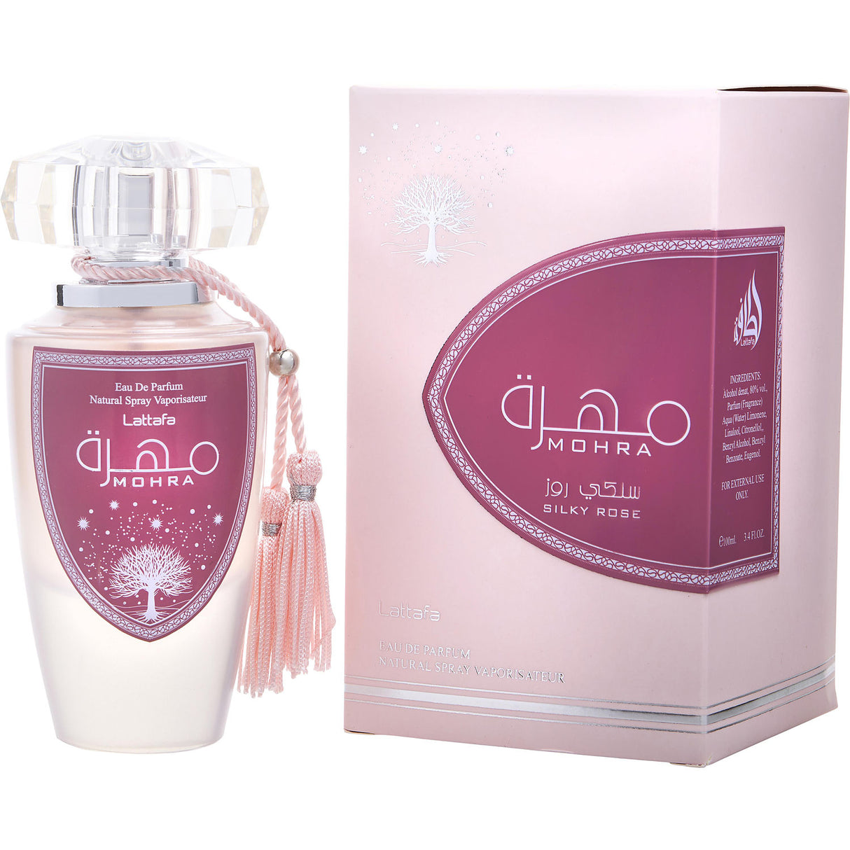 LATTAFA MOHRA SILKY ROSE by Lattafa - EAU DE PARFUM SPRAY 3.4 OZ - Women