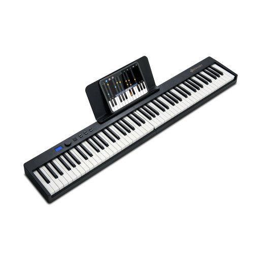 88-Key Foldable Digital Piano with MIDI and Wireless BT-Black