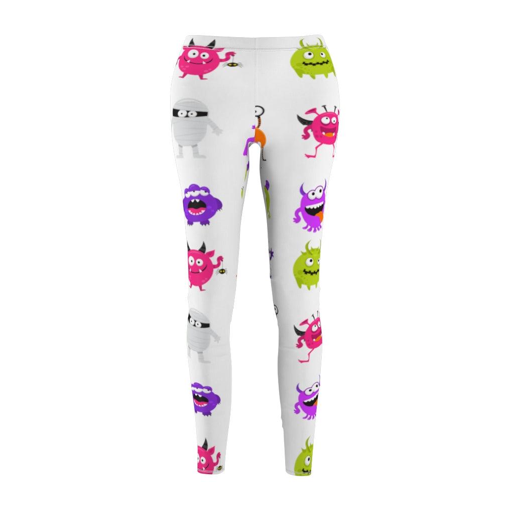 Halloween Emoji Print Leggings by Tshirt Unlimited - Vysn