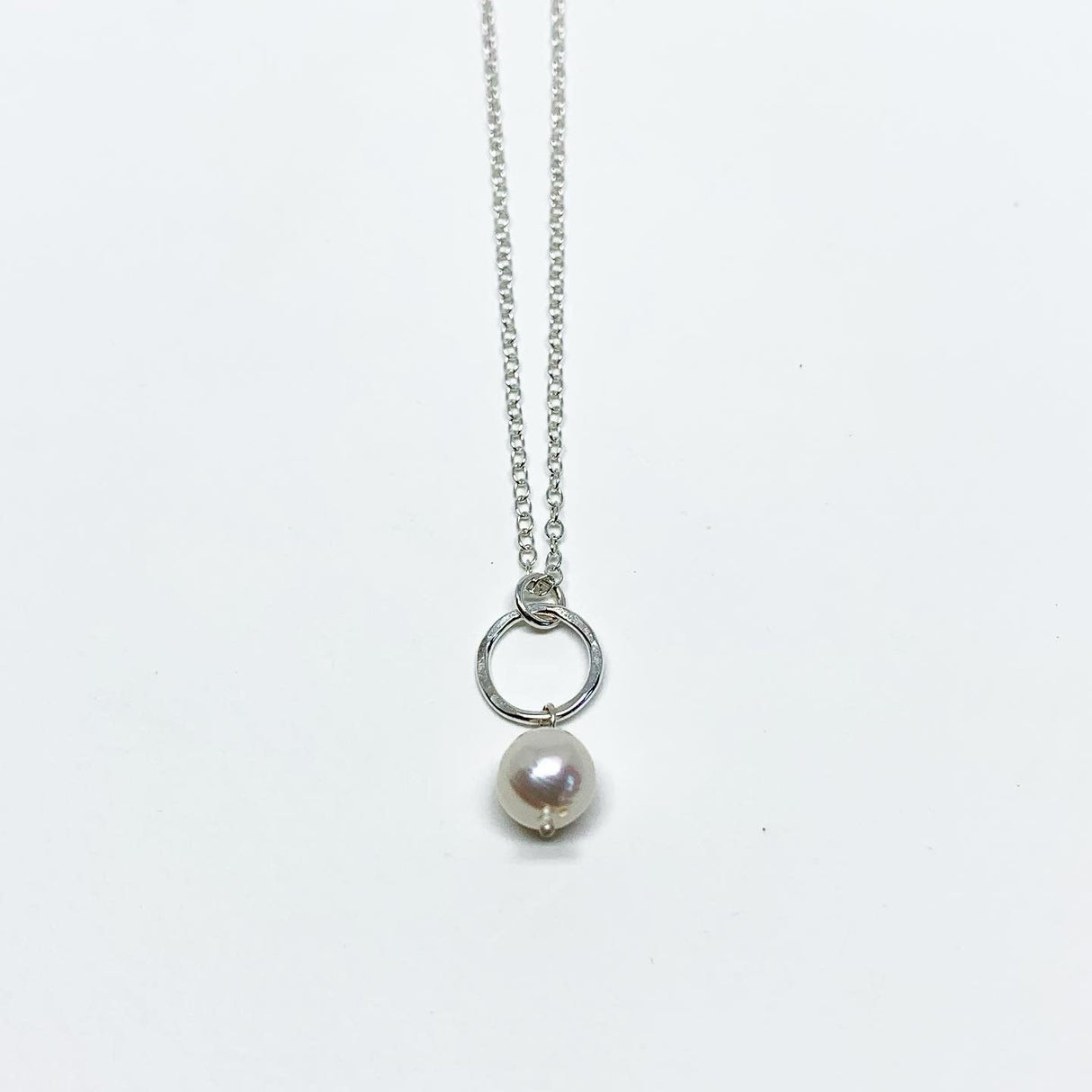 Pearl Drop Charm Necklace by Jennifer Cervelli Jewelry