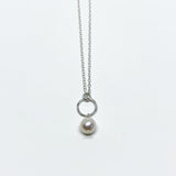 Pearl Drop Charm Necklace by Jennifer Cervelli Jewelry