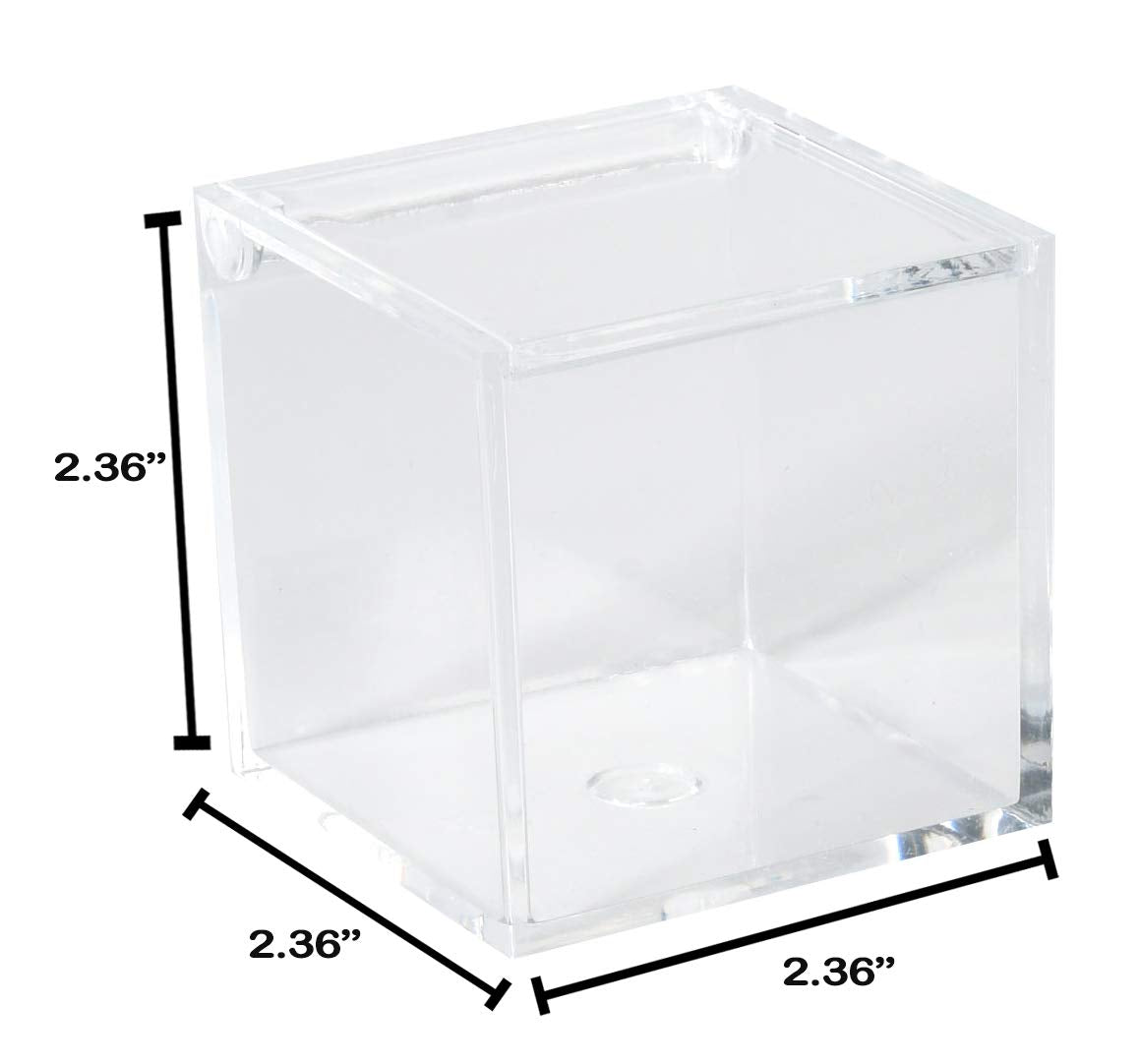 Clear Acrylic Boxes 12 Pack 2.36''X2.36''X2.36'' by Hammont