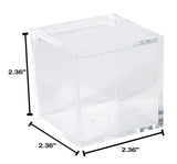 Clear Acrylic Boxes 12 Pack 2.36''X2.36''X2.36'' by Hammont