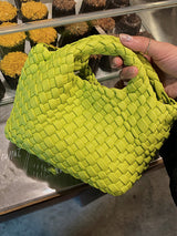 Solid Color Woven Bags Handbags by migunica