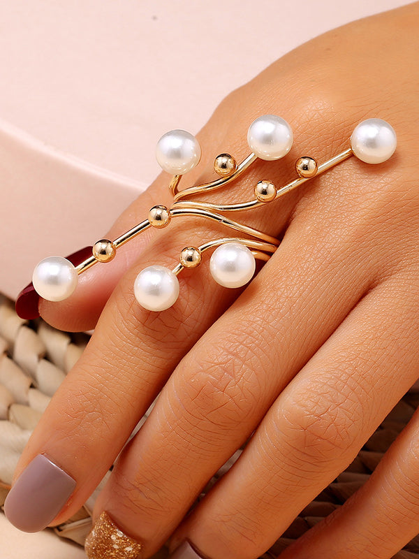 Original Statement Irregular Beads Ring by migunica