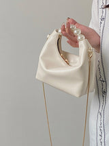 Chains Zipper Pearl Handle The Dumpling Bags by migunica