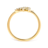 10K Yellow Gold 1/10 Cttw Diamond Leaf and Branch Ring (H-I Color, I1-I2 Clarity) by Infinite Jewels