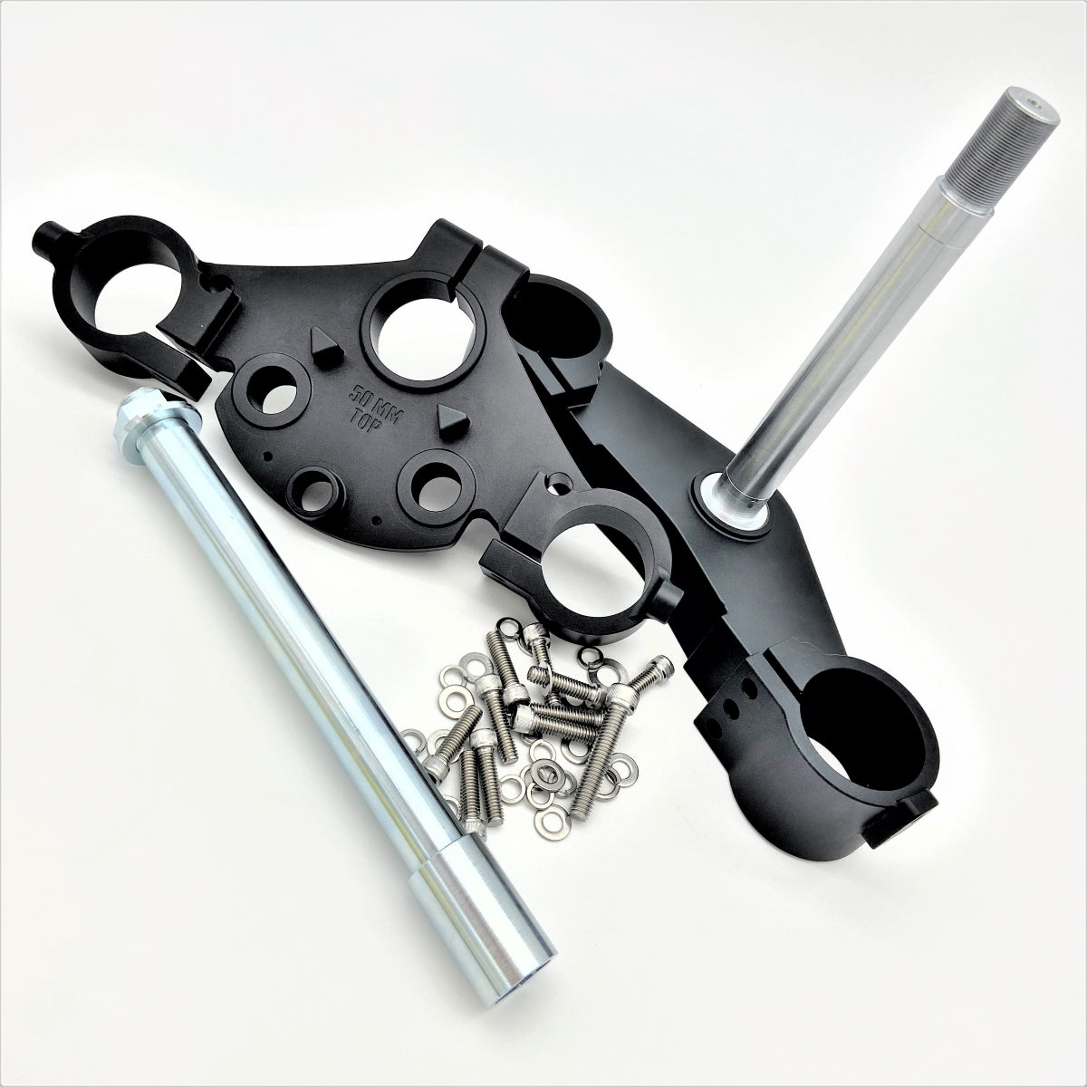 Triple-Trees for Performance Baggers 50-54 inverted fork legs by GeezerEngineering LLC