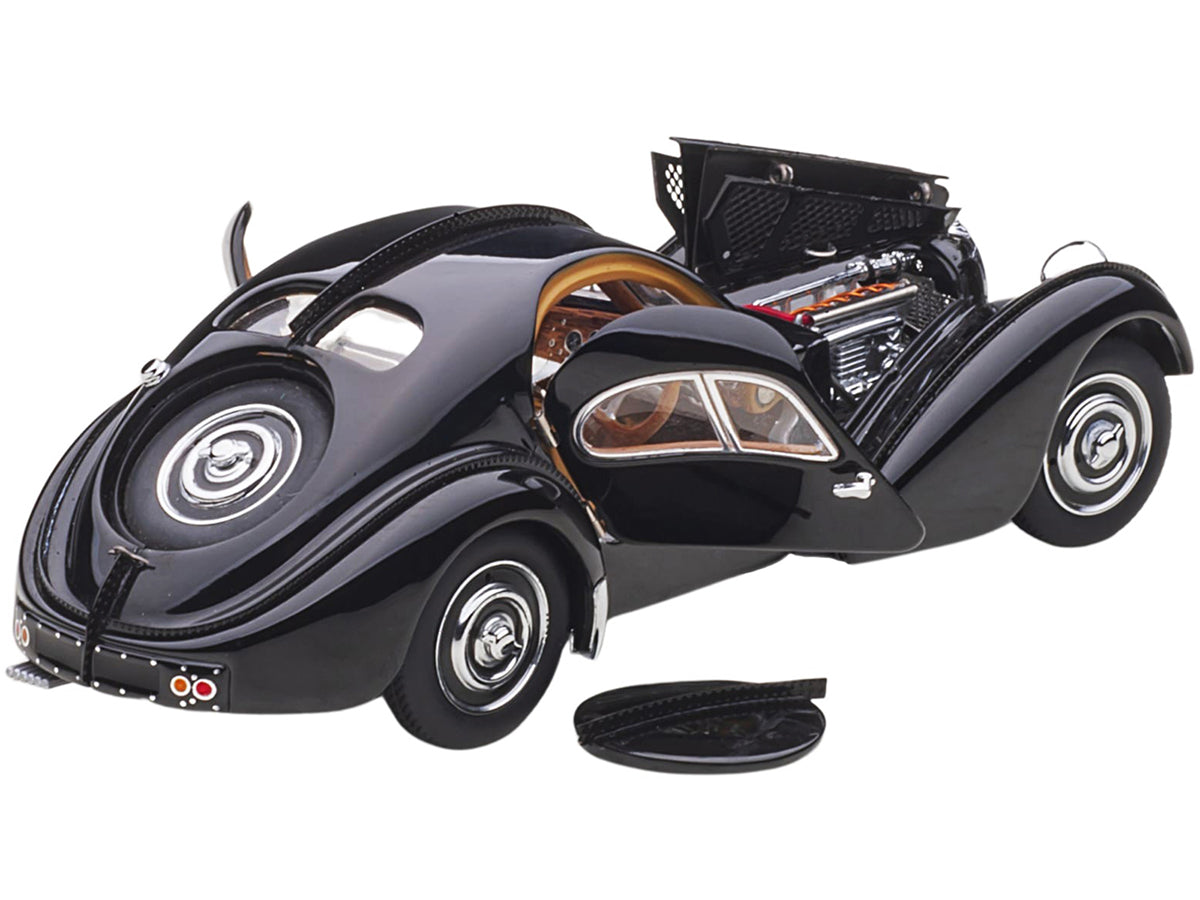 1938 Bugatti Type 57SC Atlantic with Disc Wheels Black 1/43 Diecast Model Car by Autoart