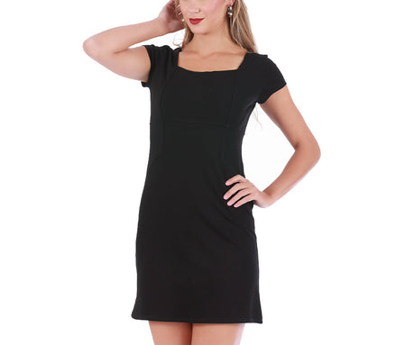 InstantFigure Short Dress with Cap Sleeve 16821D by InstantFigure INC