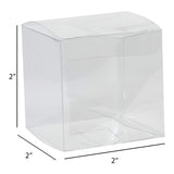 Clear Plastic Gift Boxes 2"X2"X2" 48 Pack by Hammont