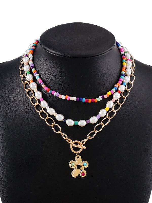 Multi-Colored Dainty Necklace Necklaces Accessories by migunica