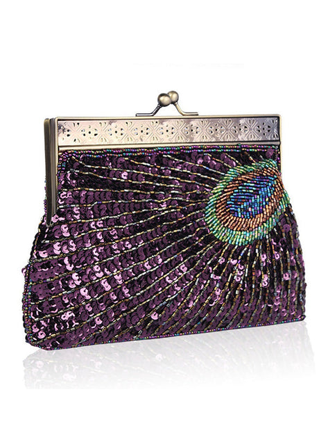 4 Colors Urban Geometric Sequined Makeup Bag Handbag by migunica