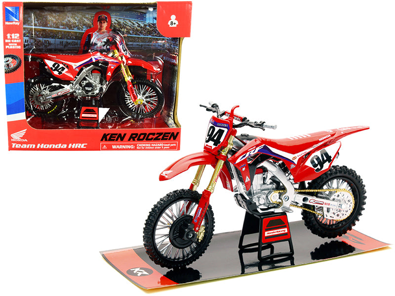 Honda CRF450R #94 Ken Roczen Red "Honda HRC Team" Race Bike 1/12 Diecast Motorcycle Model by New Ray