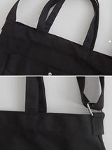 Simple Casual Solid Color Canvas Sling Bag by migunica