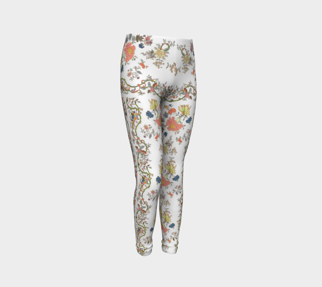 Oriental Pink flower Leggings by Stardust