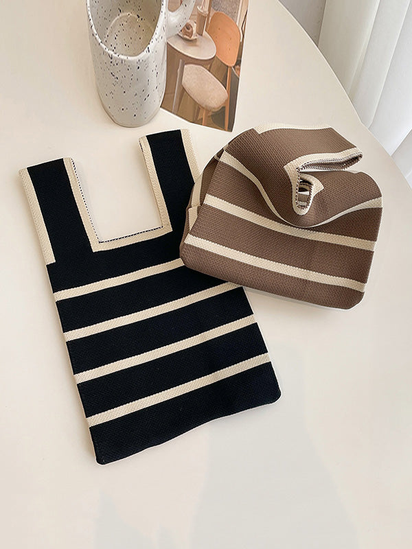 Urban Contrast Color Striped Bags Accessories Handbags by migunica