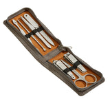 Leatherette Manicure Set, Grey 4.25" X 2.5" by Creative Gifts