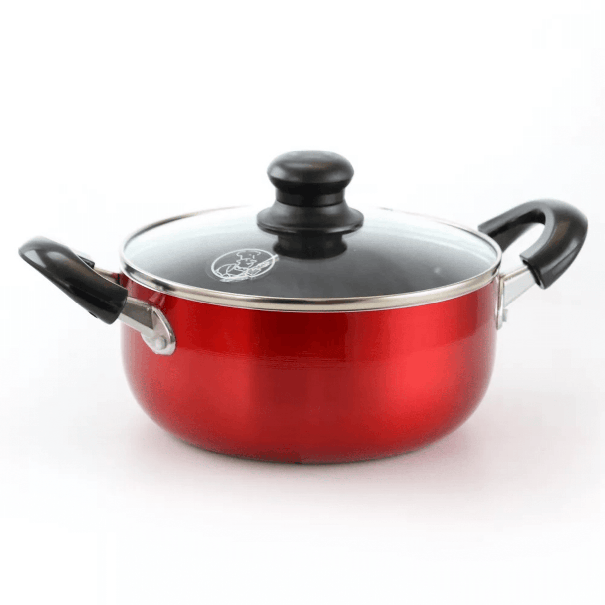 Better Chef 13-Quart Metallic Red Aluminum Dutch Oven with Glass Lid by Jupiter Gear Home